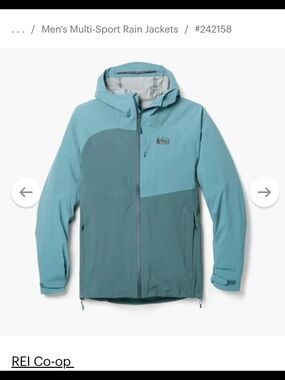 REI Co-Op LIKE NEW XeroCloud 3L Hooded Rain Jacket Colour Block Men L